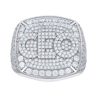 The Baguette Moissanite CEO Square Head Fashion Ring features bold "CEO" letters spelled out in shimmering moissanite baguettes, making it a standout piece for leaders who want to shine.