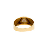 The All Seeing Eye Ring in Solid Gold for men is shown from the side, displaying its circular band and inner surface against a plain white background.
