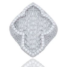  5.82ct Baguette Moissanite Cross Religious Ring