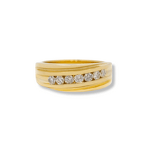  Multi-Stone Diamond Wedding Ring - 14k Yellow GoldDiscover the timeless elegance of the Multi-Stone Diamond Wedding Ring, crafted in 14K yellow gold for men. Perfect for those who appreciate luxury and style.