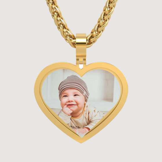 14K Gold Classic Heart Picture PendantCharms & Pendants