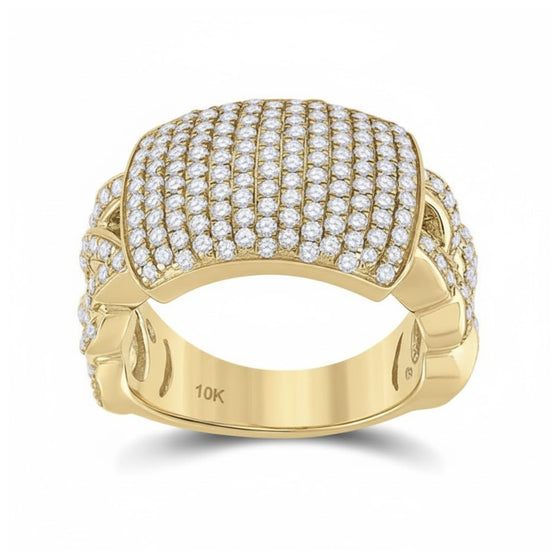 10k Yellow Gold 2 Cttw Round Diamond Fashion Ring