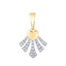  Colgante de corazón de diamantes en oro de 10 quilates (1/10 CTW)