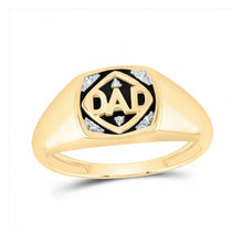  10k Gold Diamond DAD Band Ring .02 Cttw