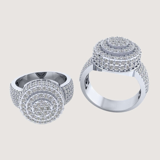 Layered Round Diamond Ring – 2.33 CT Gold Design Rings