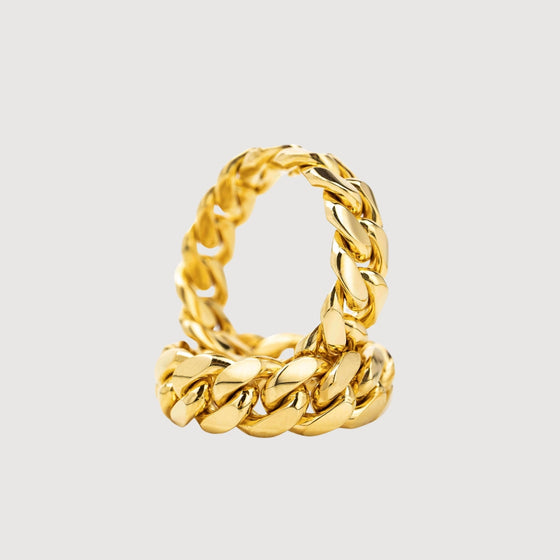 8mm - Miami Cuban Link Ring - Solid Gold