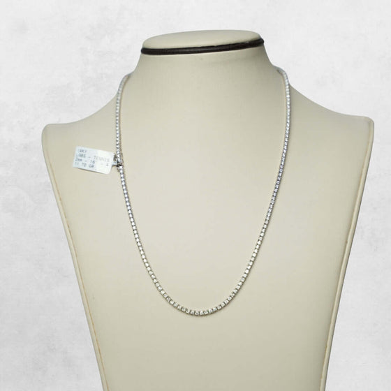 Lab Diamond Tennis Chain - 2MM Elegant 2MM lab diamond tennis chain in 14k gold (yellow, white, rose). 16"-22" lengths. Ethically sourced & ready to ship! Shop now.