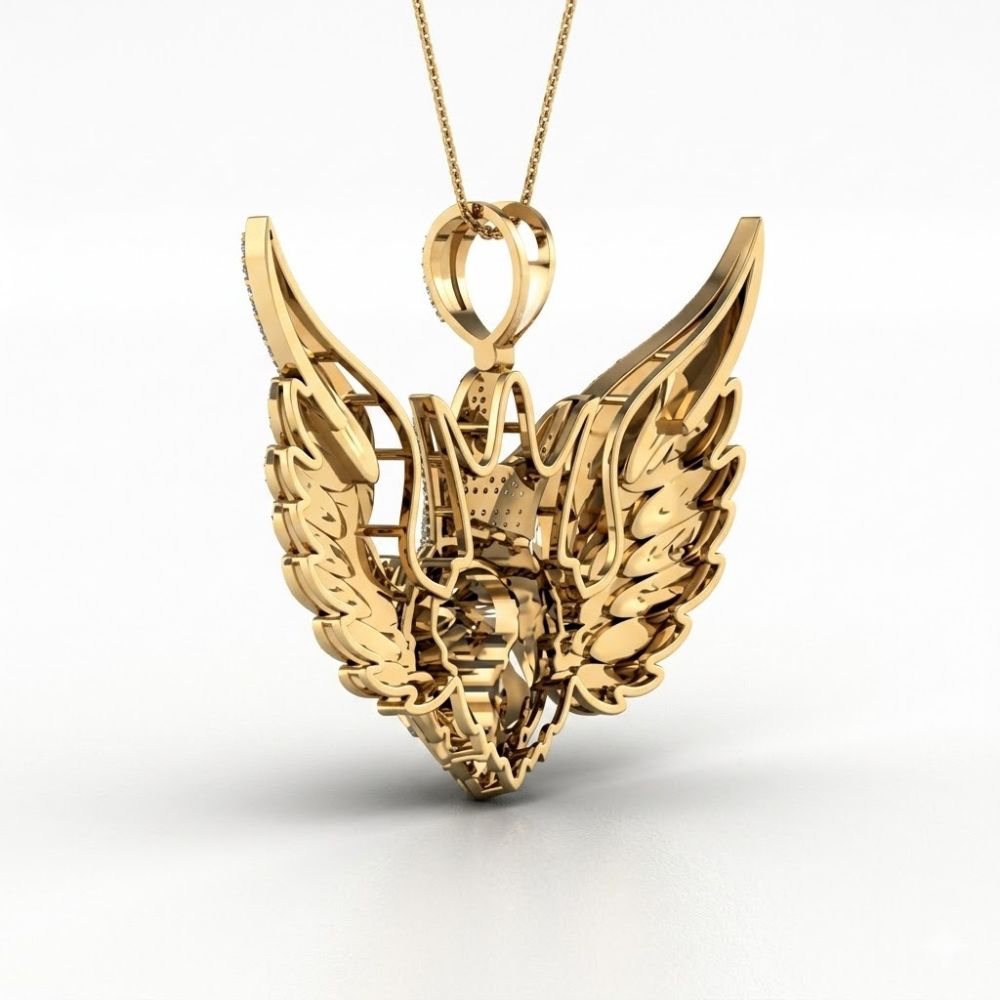 A 10K Gold Diamond Lion Crown Charm Pendant (1/2 CTW) is shown against a plain white background, featuring a detailed lion with a crown in elegant yellow gold charm style.