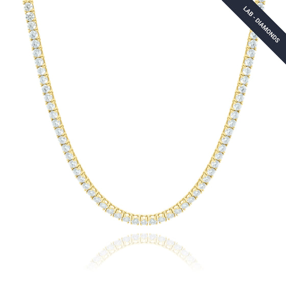 Lab Diamond Tennis Chain 2mm-5.5mm - 14k Solid Gold14k gold Lab Diamond Tennis Chain (2-5.5mm). Crafted with E-F VS diamonds, ethical sourcing, expert design, and secure box lock. Timeless elegance.