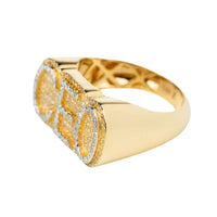 The 0.78 CTW CEO Natural Diamond cluster ring in 14k gold features bold raised CEO letters and a stunning cluster of shimmering natural diamonds.