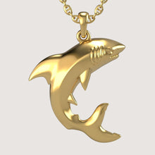  14k Gold Shark PendantDiscover the 14K Gold Shark Pendant. A bold and dynamic men’s gold pendant crafted from 14K solid gold, showcasing a sleek shark design with radiant polish.