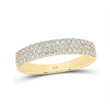  14k Gold Diamond Pave Band Ring 1/2 Cttw