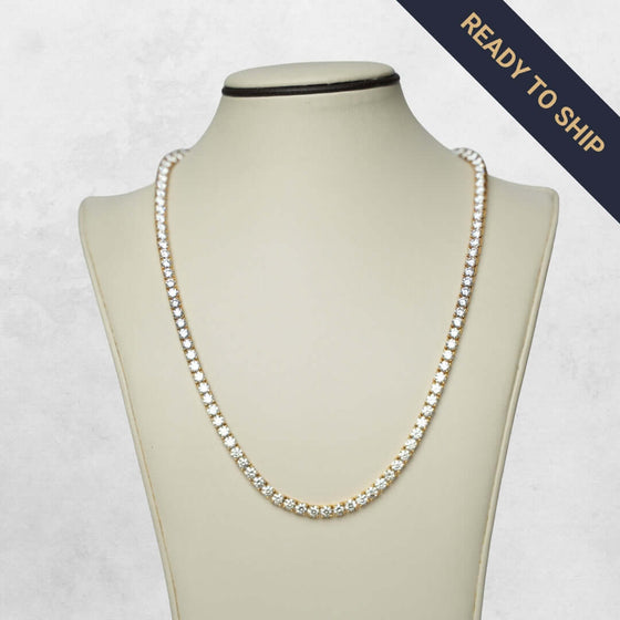 Lab Diamond Tennis Chain - 4MM Luxurious 4MM lab diamond tennis chain in 14k gold (yellow, white, rose). 16"-22" lengths. Ethically sourced, bold statement piece. Ready to ship!