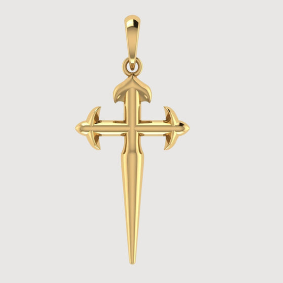 14k Gold Fleur-De-Lis Cross PendantCelebrate faith and elegance with the 14K Gold Fleur-De-Lis Cross Pendant. Features intricate detailing in radiant 14K gold for a sophisticated and timeless look.