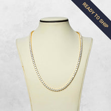  Moissanite Tennis Chain - 4MM Bold and brilliant 4MM moissanite tennis chain in 14k gold (yellow, white, rose). Available in 16-22 inches. Ready to ship – experience the luxury!