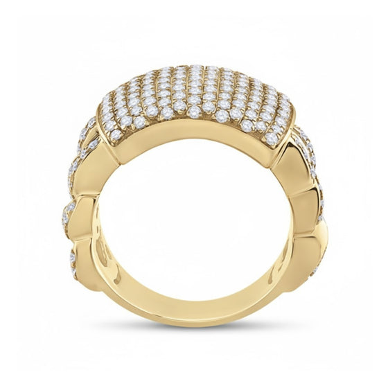 10k Yellow Gold 2 Cttw Round Diamond Fashion Ring