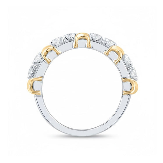 1CTW Diamond Ladies Band in 14k White & Yellow Gold