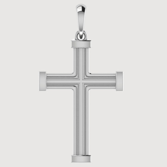 14k Gold Barrel Edge Cross PendantDiscover modern elegance with the 14K Gold Barrel Edge Cross Pendant. Features a sleek barrel-edge design in radiant 14K gold for a bold and sophisticated look.