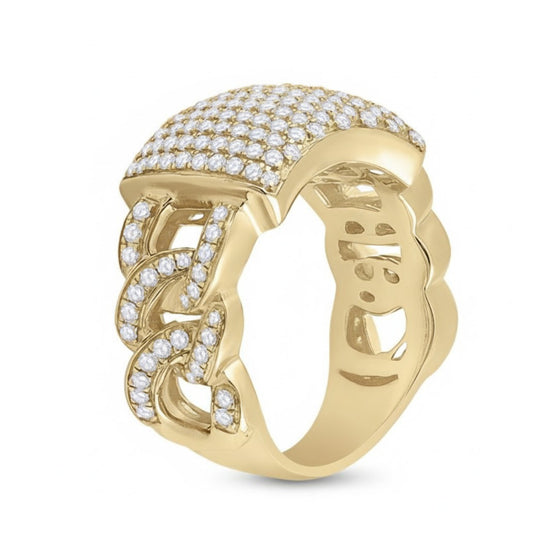 10k Yellow Gold 2 Cttw Round Diamond Fashion Ring