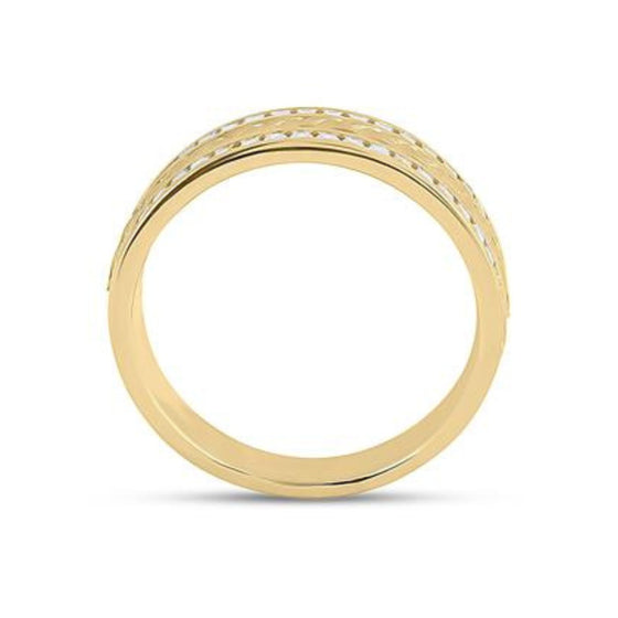 14k Gold Diamond Braided Wedding Band Ring 1/2 Cttw