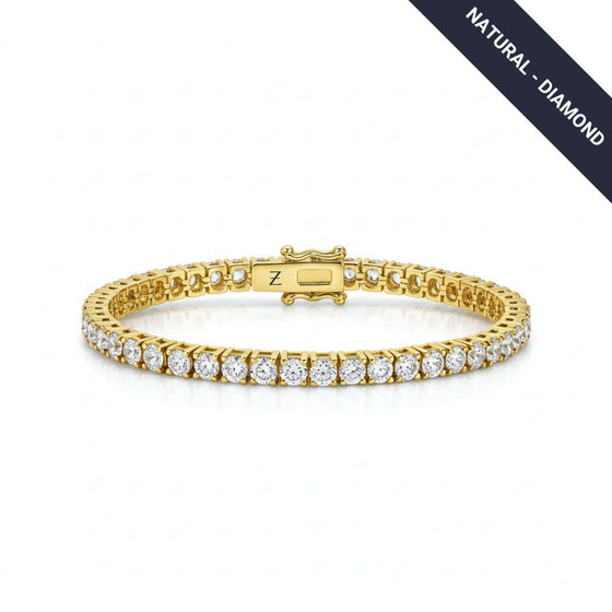 Tennis Bracelet - 14k Gold Natural Diamonds 14K gold tennis bracelet with G+ VS natural diamonds. Timeless elegance, secure clasp, and expert craftsmanship. Perfect for any occasion.