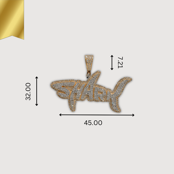 1.45 CTW Shark Diamond Pendant