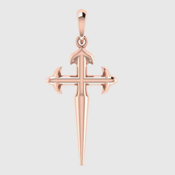 14k Gold Fleur-De-Lis Cross PendantCelebrate faith and elegance with the 14K Gold Fleur-De-Lis Cross Pendant. Features intricate detailing in radiant 14K gold for a sophisticated and timeless look.