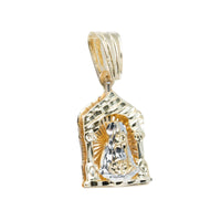 The Lady Charity Caridad Del Cobre Pendant is a 10k solid gold men’s pendant with a silver accent, inspired by the iconic Lady Charity design.