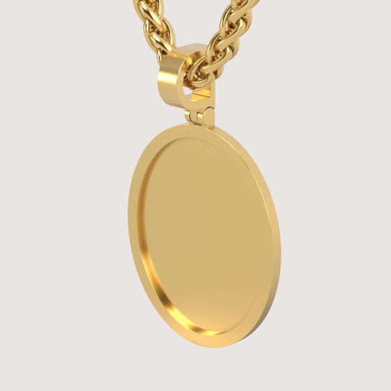 14K Gold Classic Oval Picture PendantCharms & Pendants