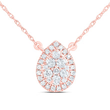  1/3CTW Diamond Fashion Pear Necklace - 18" 14K Rose Gold