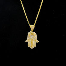  10K Hamsa Hand Pendant & Franco Chain Bundle