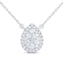  1/3CTW Diamond Fashion Pear Necklace - 18" 14K White Gold