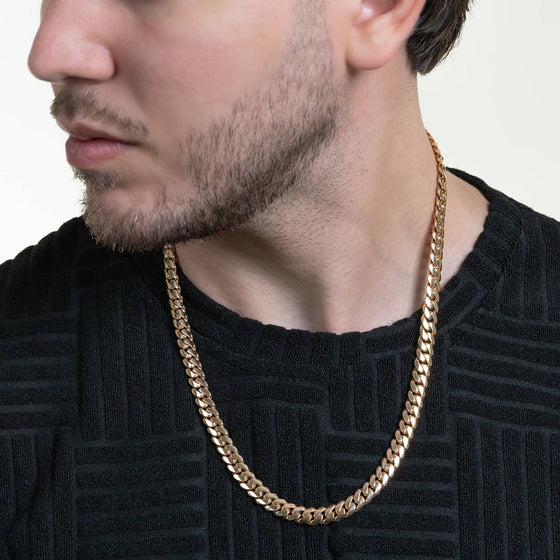 8mm Solid Gold Cuban Link Chain