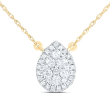  1/3CTW Diamond Fashion Pear Necklace - 18" 14K Yellow Gold