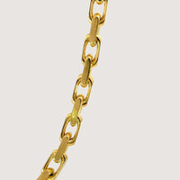 A close-up of the Cable Link Chain - 5mm, a men's gold chain with elongated oval links in a classic cable design, shown against a plain light background.
