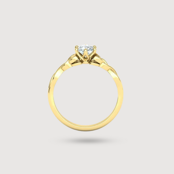 Maria 1.5ct Round Lab Diamond Celtic Love Knot Engagement Ring - Solid Gold