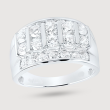  Channel Set 3ctw Diamond Ring - 14k White Gold