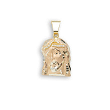  10k Gold Jesus Piece Pendant Hollow Back| GOLDZENN- Showing the pendant's full detail.