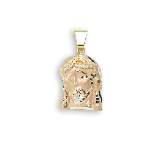 10k Gold Jesus Piece Pendant Hollow Back| GOLDZENN- Showing the pendant's full detail.