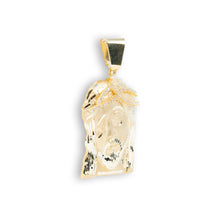  Jesus Piece Pendant Closed Back- 10k Solid Gold| GOLDZENN- Side view detail of the pendant.