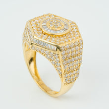  Round Cluster Gold ring 10k Gold With CZ stones