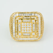  Square CZ Gold Ring - 10k Solid Gold