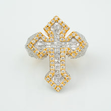  4.12 CTW Cross Cluster Diamond Ring – 14K Gold