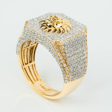  2.43 CTW Cluster Lion Diamond Ring – 14k Gold