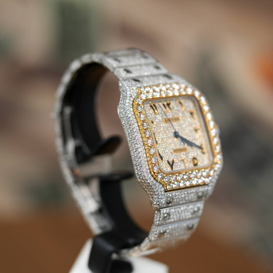 Cartier Santos - Automatic 40mm - Arabic Iced Out