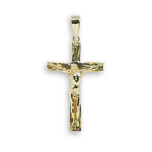  Detailed Cross Pendant - 10k Gold| GOLDZENN- Showing the pendant's full detail.