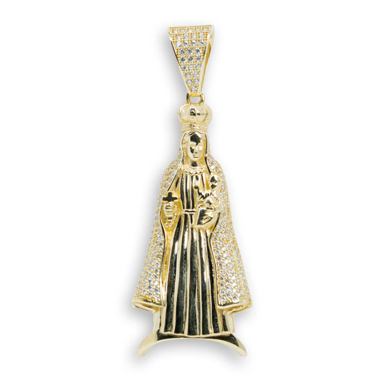 Lady of Charity Pendant - 10k Gold| GOLDZENN- Full detail of the pendant.