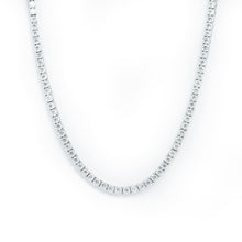  925 Silver Tennis Chain - Moissanite| GOLDZENN- Full detail of the chain.