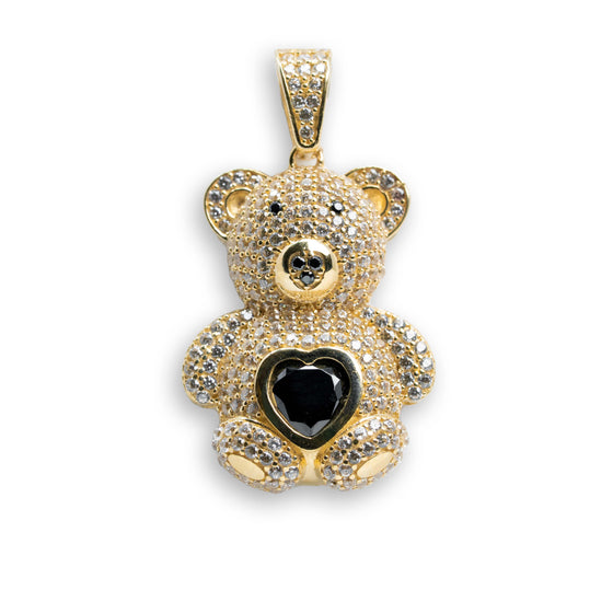 14k Yellow Gold Teddy Bear Pendant