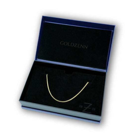 Image of 3.9mm Diamond Cut Rope Chain in Goldzenn Necklace Box 